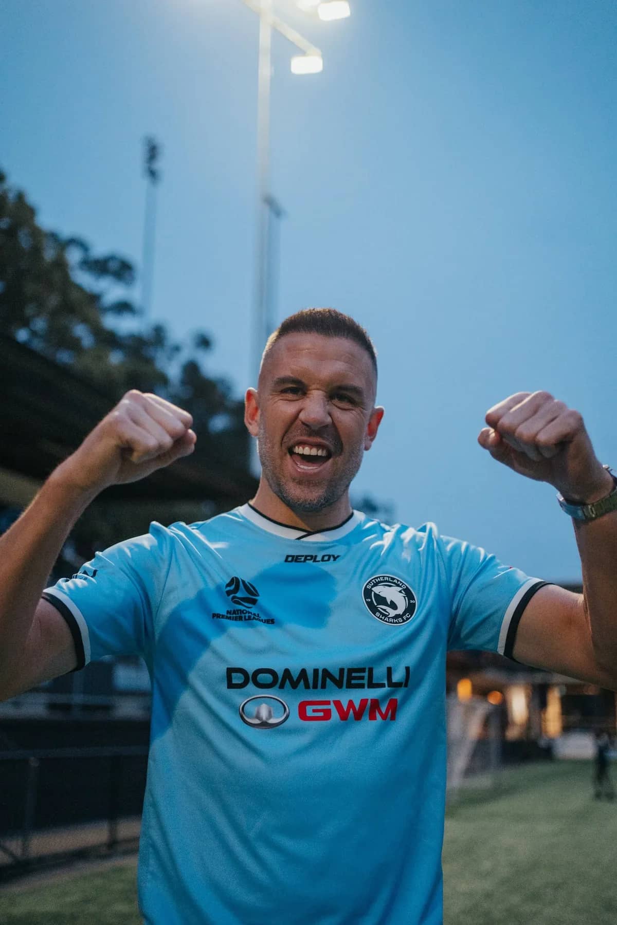 Matthew Jurman in a Sutherland Sharks shirt